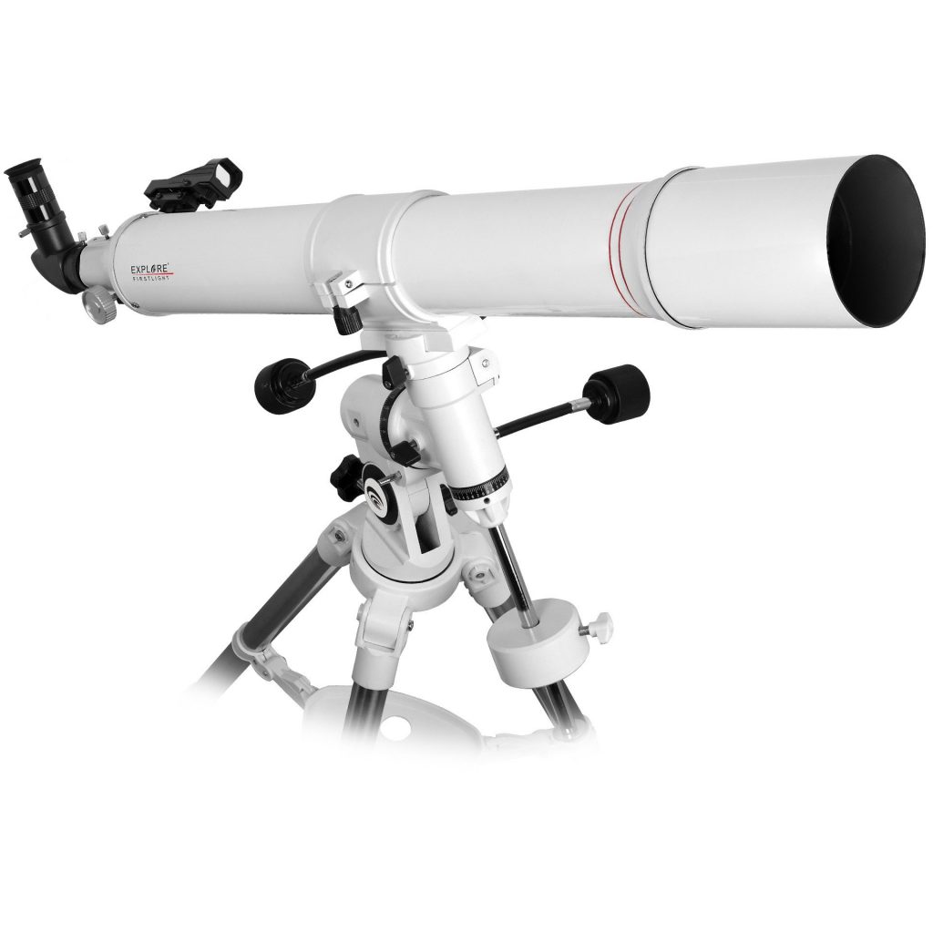 FirstLight AR80mm White Tube Refractor with EXOS Nano | Saracco Firstlight Ar80mm White Tube Refractor Telescope With 640mm Focal Length