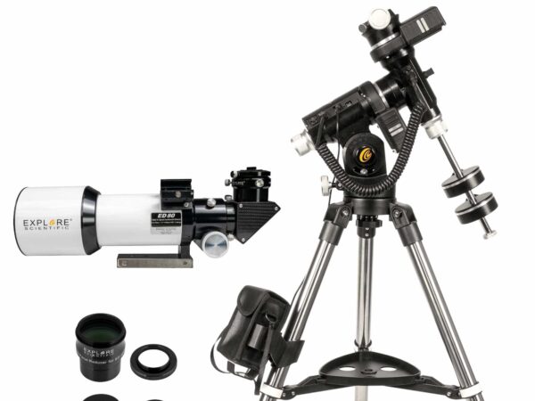 Telescopio Explore Scientific 80 APO c/corrector 0.7X + Iexos 100-2